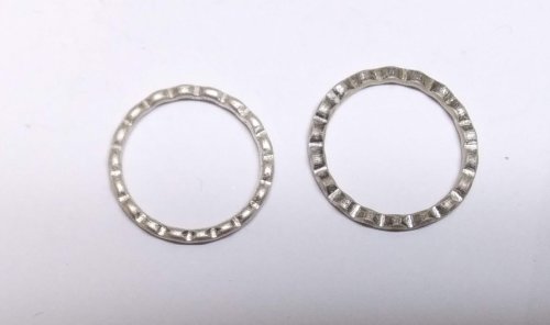Judy Larson's Ripple Bracelet  - , Metalwork, Cutting, Cutting Tool, Cutters, Dapping, Dapping Jewelry, Filing, Finishing, Findings, Clasps, Components, Tumbling, Tumble, Tumbling Jewelry, Butane Torch, Soldering, Solder, Tools, Place a ring back in the ring press and hammer again